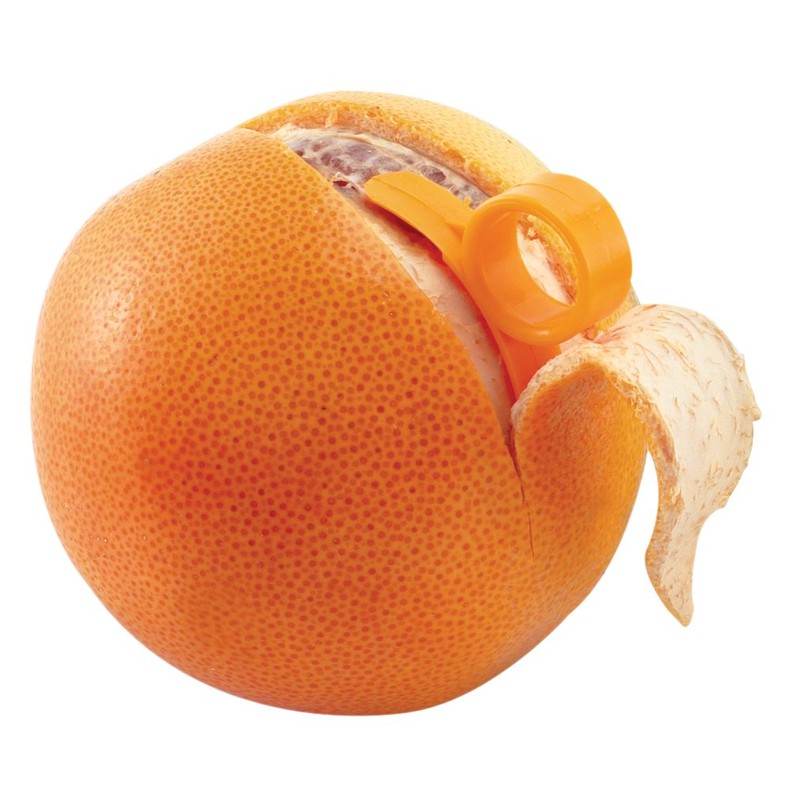 HIC Kitchen Magic Orange Peelers with Safety Blade, BPA-Free Plastic,
