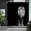 Ulticool Shower Curtain - Lion Head Nature Animals - 180