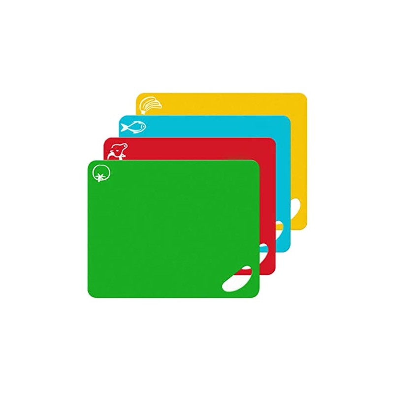 iplusmile 4piezas Tablero De Corte Antideslizante De Plástico Flexible Para