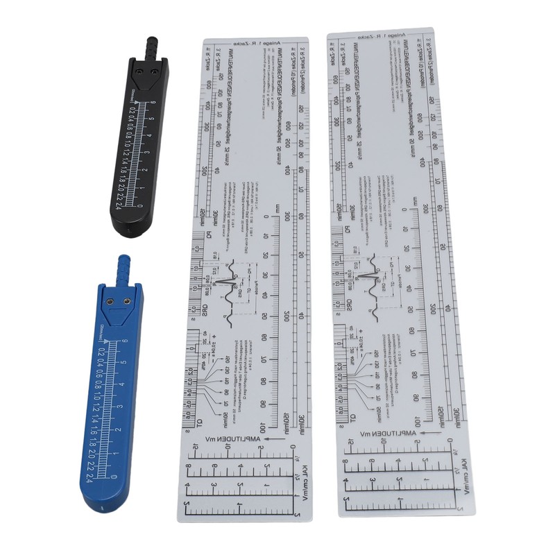 2 Sets EKG Calipers and EKG Ruler Combination Set Electrocardiogram
