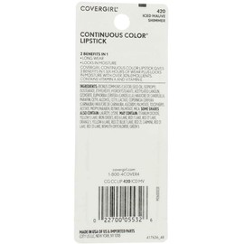 Cover Girl Continuous Color Lipstick 420 Iced Mauve .13 oz