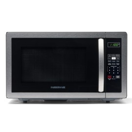 Farberware 1.1 Cu. Ft. Countertop Microwave Oven – 1000 Watts Power, Auto Cook Settings, Defrost, Easy Clean and Child Safety Lock - Stainless