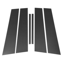 VekAuto 6 Pcs Front Rear Left Right Car Door Pillar Window Trim for Buick Lacrosse 2010-2016 Anti Scratch Sticker Pillar Posts Cover Black Carbon Fiber