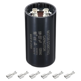 PATIKIL CD60 Motor Start Capacitor, 189-227uF/125V 50/60Hz, Black, Round, Polypropylene, Motor Start Capacitor