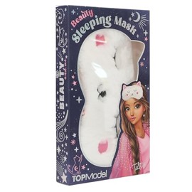 Depesche TOPModel Beauty and Me 13819 Sleeping Mask in Cat Design with Applied Ears and Ruffled Band