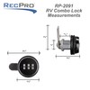 RecPro RV Combination Cam Lock | for 5/8" Thick Door