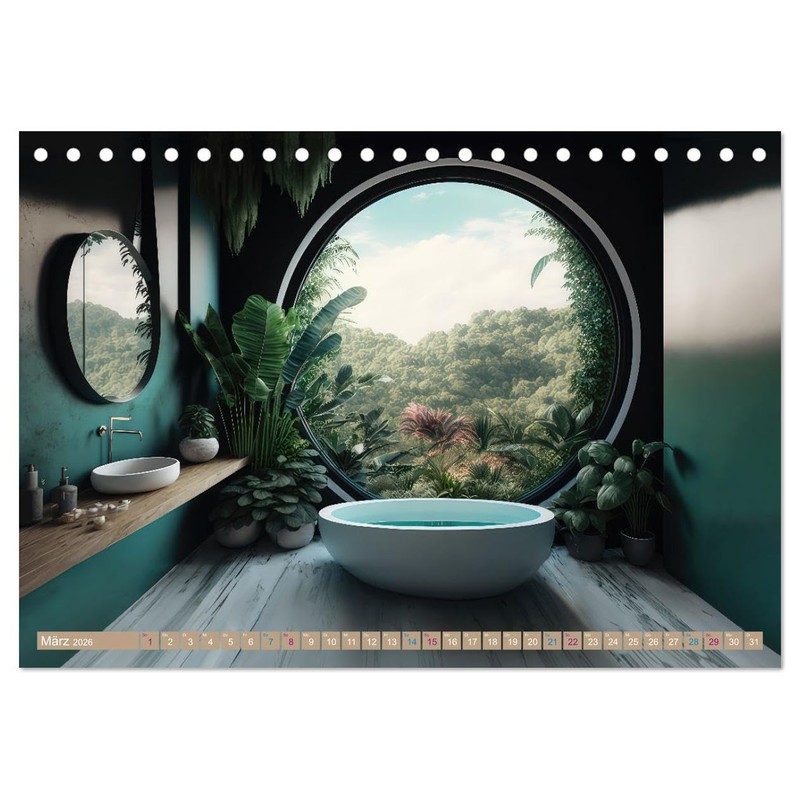 Räume für die Seele (Tischkalender 2026 DIN A5 quer), CALVENDO