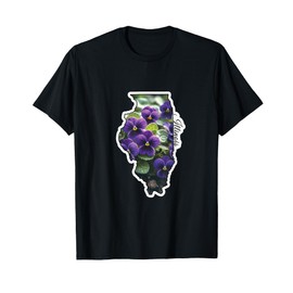 The Common Blue Violet, Flower of the State of Illinios T-Shirt