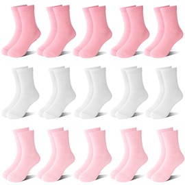 ZERULETS Sportscoken Children's Socks, Girls' Socks, Trainer Socks, Children's Crew School Socks, Girls Sportscoken, 15 Pairs for 1-13 Years, 20-23, 23-27, 31-34, 35-38, #3 3F