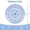 Yinshine Melamine Plates Set,10.75 Inch Dinner Plates Set, 6pcs Blue