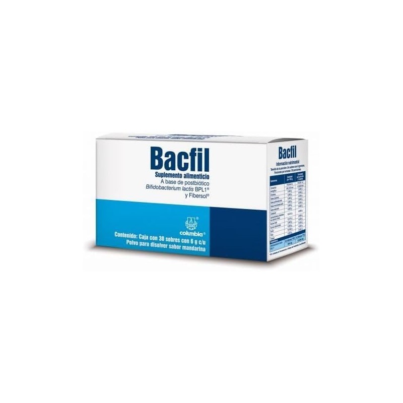 Bacfil Suplemento Alimenticio, 30 Sobres