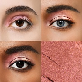 Color Mirror Longwear Cream Eye Shadow Sticks(46 Ruby Metallic), Smudge-Proof, Waterproof Eyeshadow,Silky Formula Glitter With Makeup Brush,Red Eyeshadow Stick