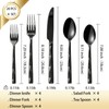 Culterman Modern Silverware Set, Stainless Steel Flatware, Twisted Handle Design,