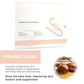 Radiant Skin Serum Kit Pods for CO2 Oxygen Facial Machine, Beauty Salon and Home Spa Day, Facial Pods Set, 6 Pods + 6 Prime Gel + 6 Serum, Upgrade 3.0 Fomula