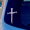 Cross with Nails Sticker Vinyl Decal Cars Trucks Vans Walls