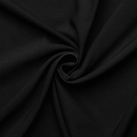 Feingabardine Elastane Wool Cloth - Elastic Wool Cloth for Clothing and Decorations - per Metre (Black)
