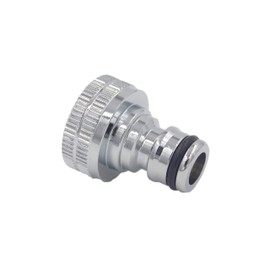 SpiceFlow Device Connector/Tap Connector | Chrome/Brass | 3/4 Inch Female Thread | 1/2 Gardena Compatible