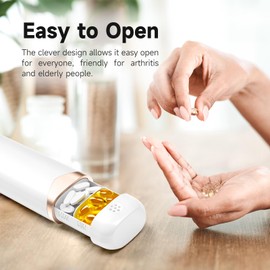 Weekly Pill Organizer, 7 Day Pill Box, Cute Pill Case for Travel, Daily Pill Dispenser Holder Container for Medicines Vitamin Finish Oil