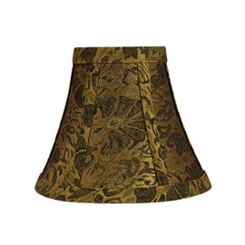 Aspen Creative 30073-2A, Bell Clip-On Chandelier Lamp Shade, Pumpkin Gold, 3" Top X 6" Bottom X 5" Slant Height, Set of 2