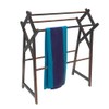 Antique Towel Rack - Solid Mahogany Blanket Ladder - Rustic