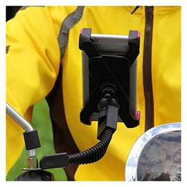 BEIYAO Bases de Celular para Automóvil Soporte De Teléfono Móvil Motocicleta Retrovisor Retroceso De Ángulo De Ajuste De Ángulo Soporte De Bicicleta  