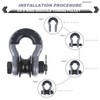 AMBULL Upgraded Snatch Block, 3/4" D Ring Shackle (2 Pack)