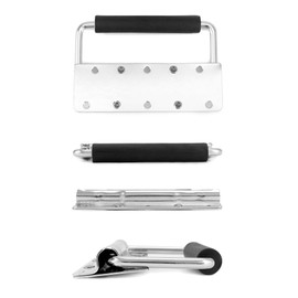 QWORK Heavy-Duty Spring Loaded Pull Handles with PVC Grip for Tool Boxes and Cases - 10-Pack Surface Mounted Design, 110lbs Load Bearing per Unit