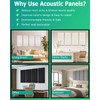 BUBOS BUBOS 4 PCS Acoustic Panels,24'x12' Fabric Soundproof Wall Panels,Self-adhesive