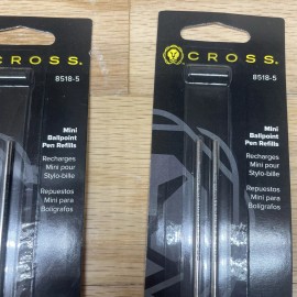 2-Cross Mini Ballpoint Pen Refills, 8518-5, Red Medium, Archival Ink 2 per pack