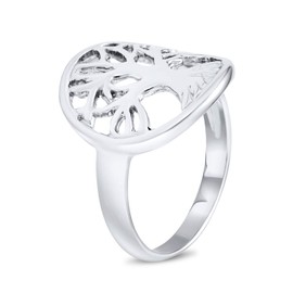 Round Open Circle Celtic Family Wishing Tree Of Life Ring For Women For Teen 925 Sterling Silver