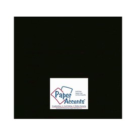 Accent Design Paper Accents AD Paper 12x12Ebony Cdstk Stash Builder 12x12 60# Ebony