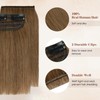 Charites Clip in Hair Extensions Real Human Hair Short Extensions