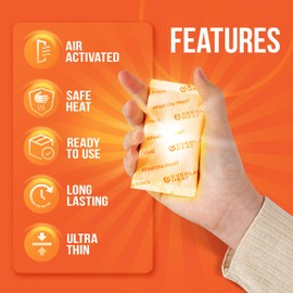 Everlasting Heat Hand Warmers 20 Pairs (40 Warmers) - Up to 10 Hours of Long Lasting Warmth and Hot Hands - Easy Air Activation for Hands, Body and Feet - TSA Approved