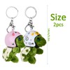 Amexo Pack of 2 Key Chains Turtle Plush Turtle Pendant