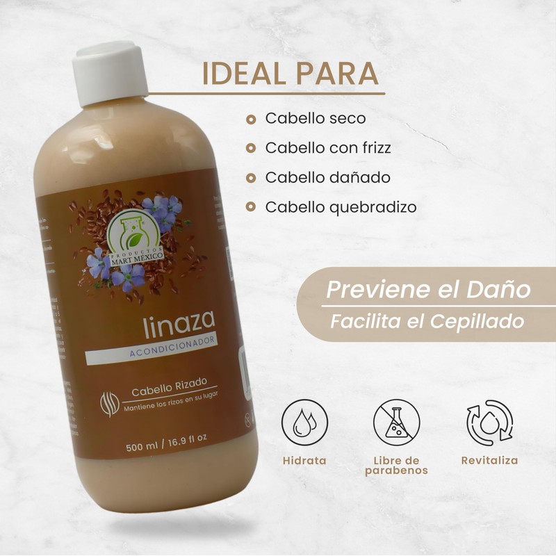 Acondicionador de Linaza Productos Mart Mexico 500 Ml
