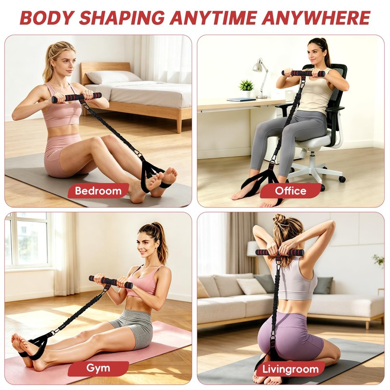 MENOLY Multifunction Pedal Resistance Band with Handle, 3 Different Levels