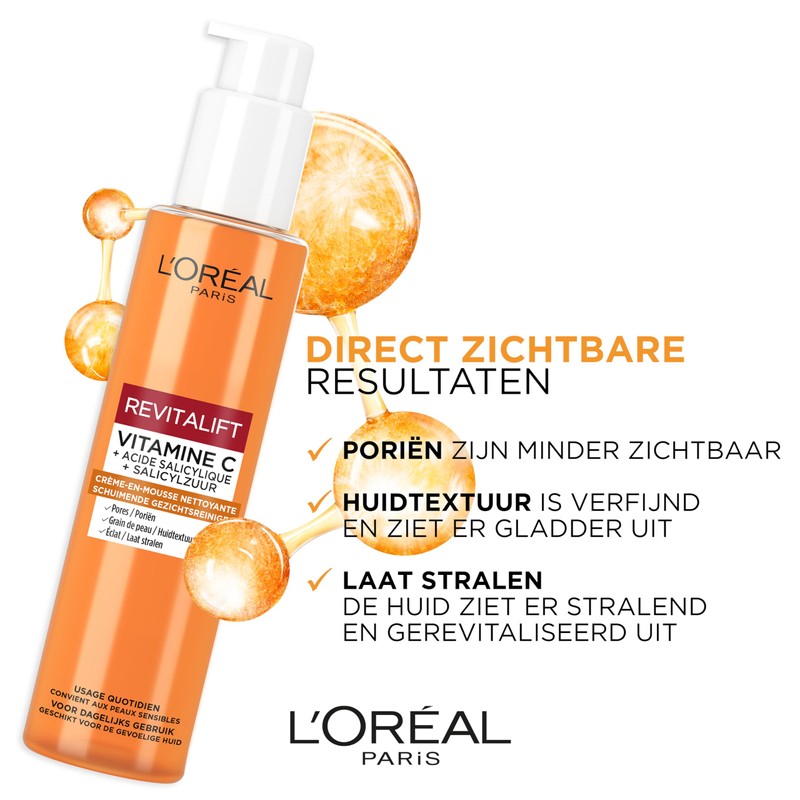L'Oréal Paris Revitalift Clinical Schäumende Reinigungscreme mit Vitamin C* und