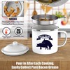 CINNIE&JHIN Bacon Grease Container with Strainer, Enamel Bacon Grease Saver