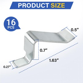 16 Pcs Metal Shelf Support Clips Compatible with Sandusky Metal Cabinet - Removable Shelf Clips Fits for Most Kinds of Metal Cabinets