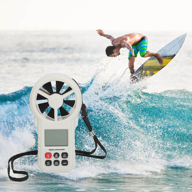 Digital Anemometer High Accuracy Handheld Wind Speed Meter LCD Display