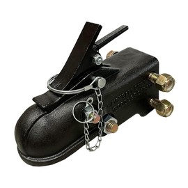 A.A Adjustable Trailer Coupler, 2-5/16" Ball - 15,000 lbs - Channel-Mount Coupler with Wedge Latch for Towing RV, Boat, Camper (2-5/16" Ball)