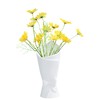 AASHDP White Bowknot Ceramic Vase, Modern Flower Vases for Home