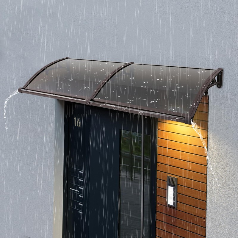 Window Door Awning Canopy,Awning for Door Window Exterior with Bracket,Front