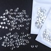 150Pcs Nail Gems, Multi Shapes Crystal White Rhinestones for Nails,