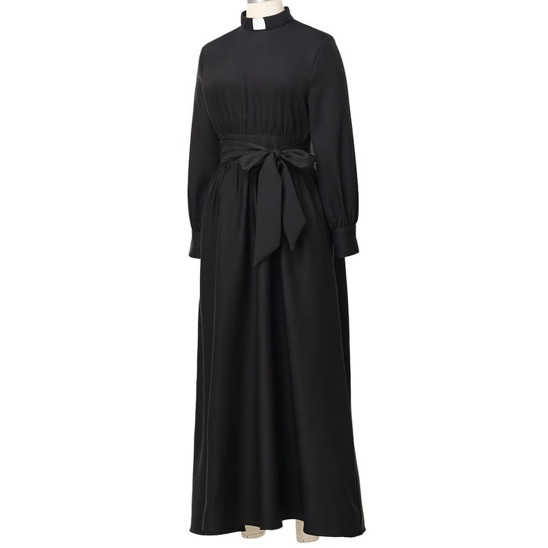 CAMDOM Church Clergy Dress for Women Long Sleeve A Line