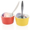 com-four® 24 x Plastic Egg Spoons - Reusable Dessert Spoons