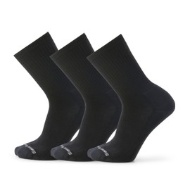 Smartwool Everyday Solid Rib Crew Socks For Men and Women Multipack Black XL