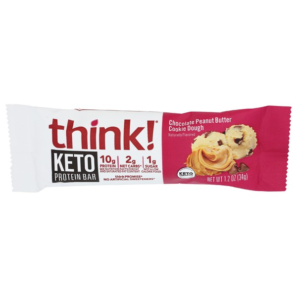 Think! Chocolate Peanut Butter Cookie Dough Protein Bar, 1.2 OZ