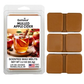 DaVoice USA Made Christmas Wax Melts Strong Scented Soy Wax Cubes for Warmers | Holiday Scents: Apple Cider Wax Melts, Mulled Cider Wax Melts | Long Lasting Winter Wax Melts (Mulled Apple Cider)