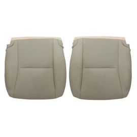 FZJDSD Tan Driver & Passenger Side Bottom Perforated Microfiber Leather Replacement Seat Covers Compatible with Lexus RX350 RX450 2010 2011 2012 2013 2014 2015